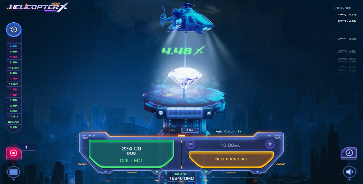 Helicopter X Diamant-Bonus
